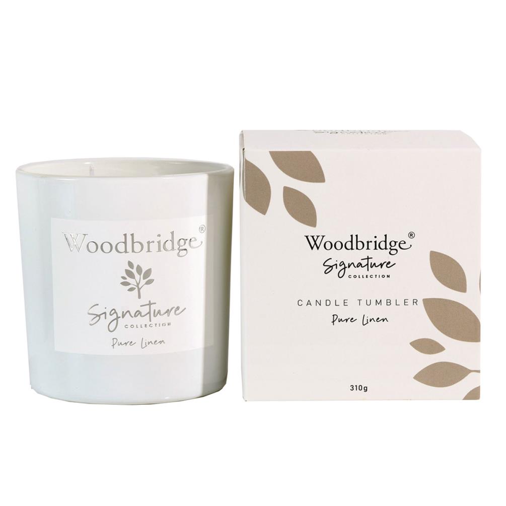 Woodbridge Pure Linen 2 Wick Boxed Tumbler Candle £11.69